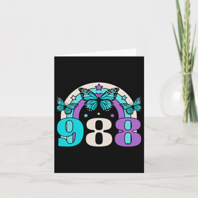 988 Suicide Prevention Awareness Mental Health Ret Card (Front)