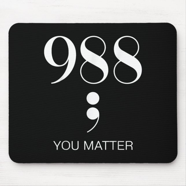 988 Suicide Prevention Awareness  Mouse Pad (Front)