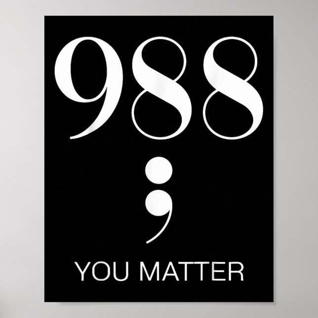 988 Suicide Prevention Awareness  Poster (Front)