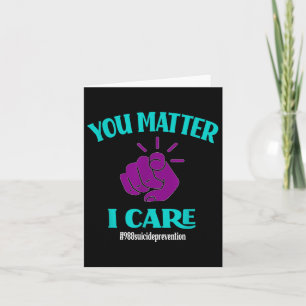 988 Suicide Prevention Awareness Semi-colon Mental Card
