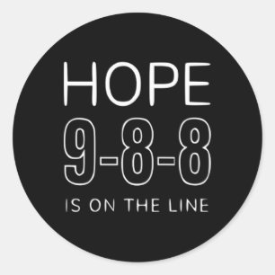 988 Suicide Prevention Crisis Lifeline 988  Classic Round Sticker