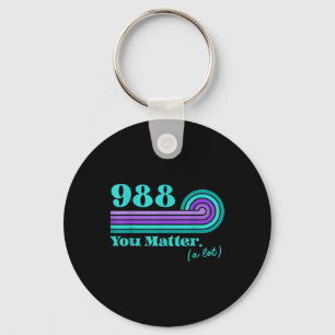 988 Suicide Prevention Mental Health Awareness Ret Keychain