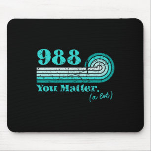 988 Suicide Prevention Mental Health Awareness Ret Mouse Pad