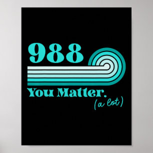 988 Suicide Prevention Mental Health Awareness Ret Poster