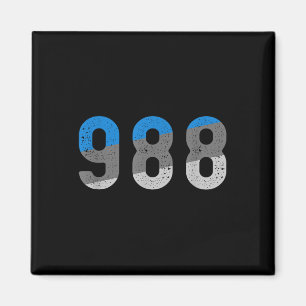 988 Tee Suicide Prevention Hotline Health Awarenes Magnet