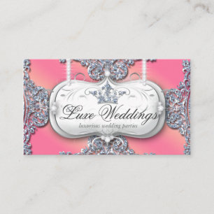 989 Fashion Jewellery Wedding Elegant Crown Business Card