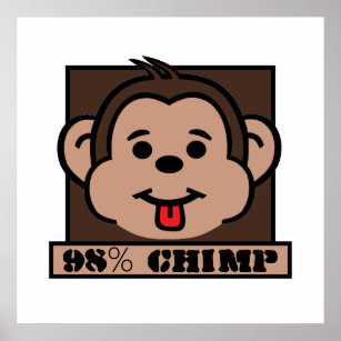 98% Chimp, Chimpanzee Poster