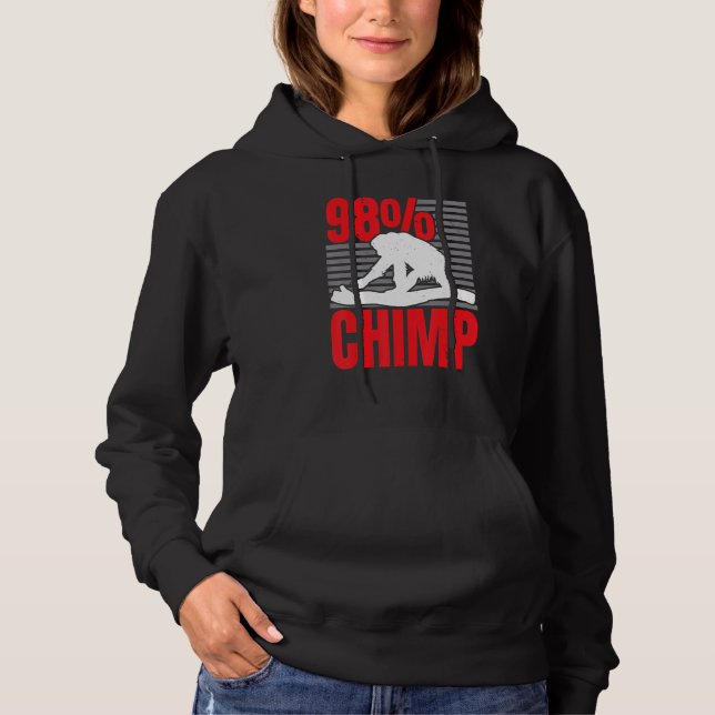 98 Chimp Monkey   Ape Chimpanzee Whisperer Hoodie (Front)