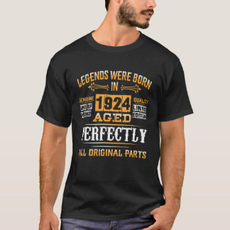 98Th Birthday Gift Vintage Legend Born In 1924 98 T-Shirt