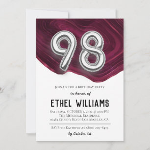 98th Birthday Party Invitation