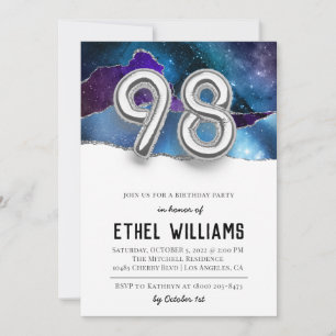 98th Birthday Party Invitation