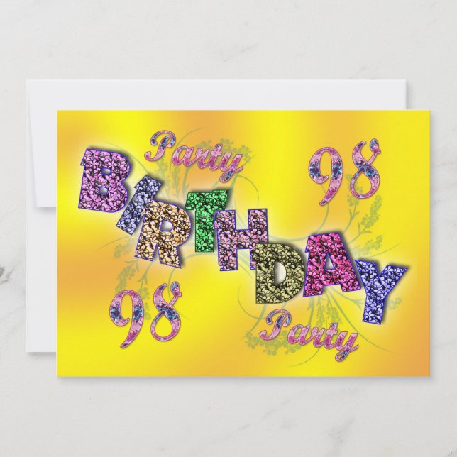 98th party invitation (Front)