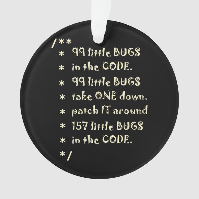 99 Bugs Dans Le Logiciel Code Drôle Ingénieur Test (devant)