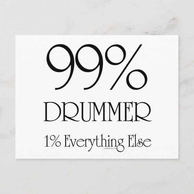 99% Drummer Postcard (Front)