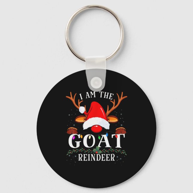 99 I Am The Goat Reindeer Christmas Family Uni-adu Keychain (Front)