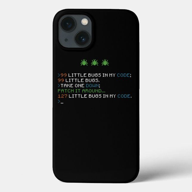 99 Little Bugs In My Code Coding Debugging Funny  Case-Mate iPhone Case (Back)