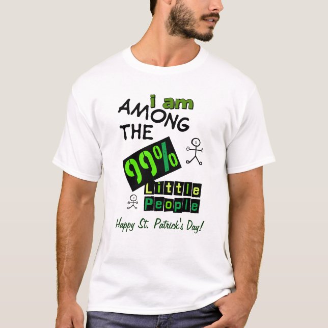 99% Little People St. Patrick's Day Drôle T-shirt (Devant)