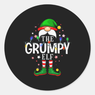 99 Matching Christmas Elf Family Pjs - The Mpy Elf Classic Round Sticker