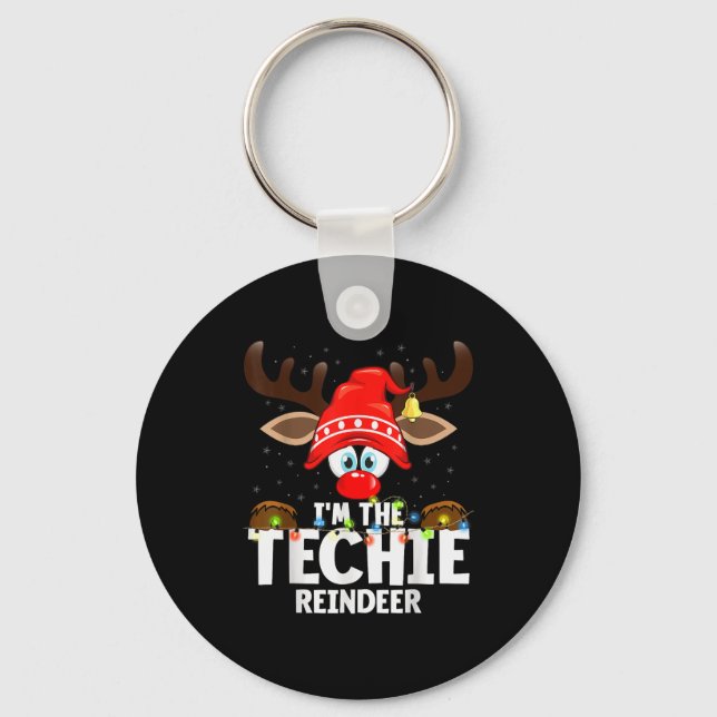 99 Matching Christmas Reindeer - I'm The Techie -  Keychain (Front)