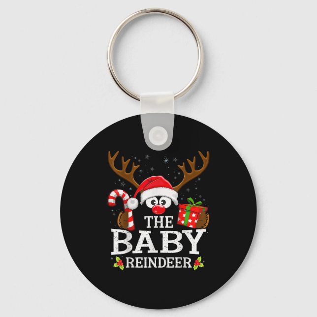 99 Matching Christmas Reindeer Squad - Uni-adults  Keychain (Front)
