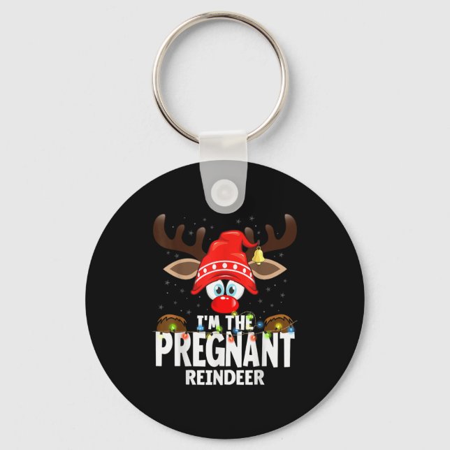 99 Matching Christmas Reindeer - Uni-adults, Black Keychain (Front)