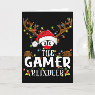 99 Matching Christmas The Gamer Reindeer Pajama  Card