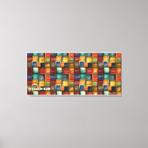 99 names of Allah Canvas Print
