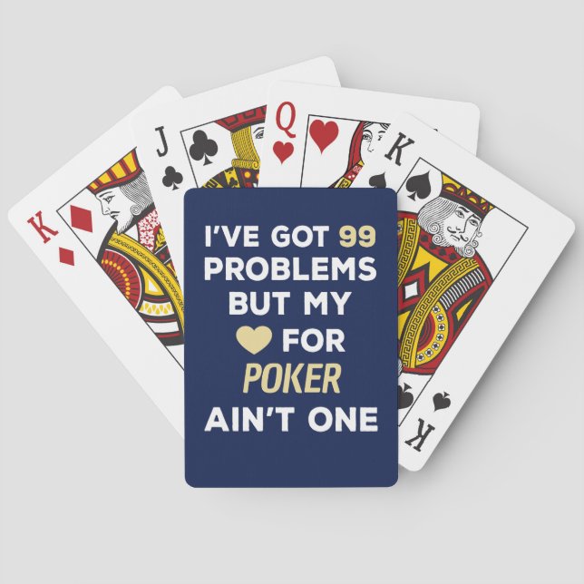 99 Problems Love Personalized Name Playing Cards (Back)
