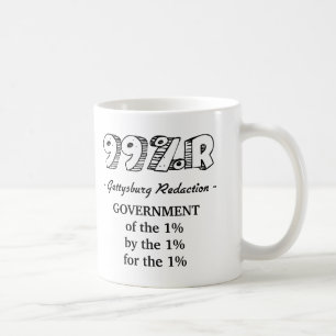 99%r Gettysburg Address government of 1% Coffee Mug