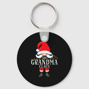 99 Santa Claus Matching Family Pajama Grandma Clau Keychain