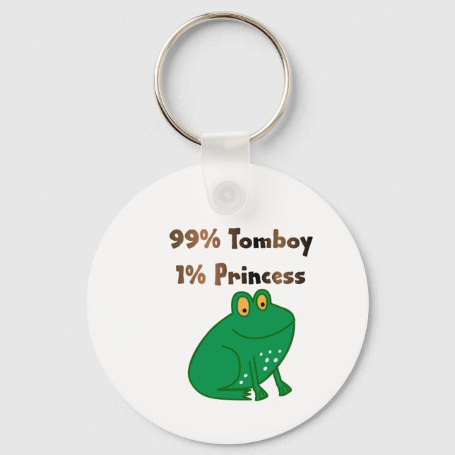 99% Tomboy 1% Princess Keychain (Front)