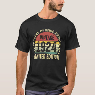 99 Year Old  Vintage 1924  99th Birthday T-Shirt
