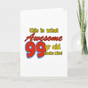 99 YEARS OLD BIRTHDAY DESIGNS CARD