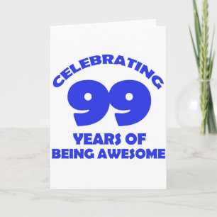 99 years old birthday designs card