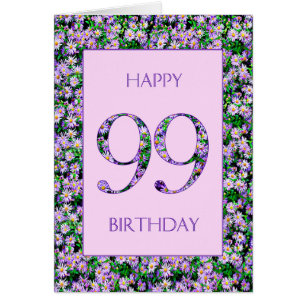 99e anniversaire de marguerites violettes