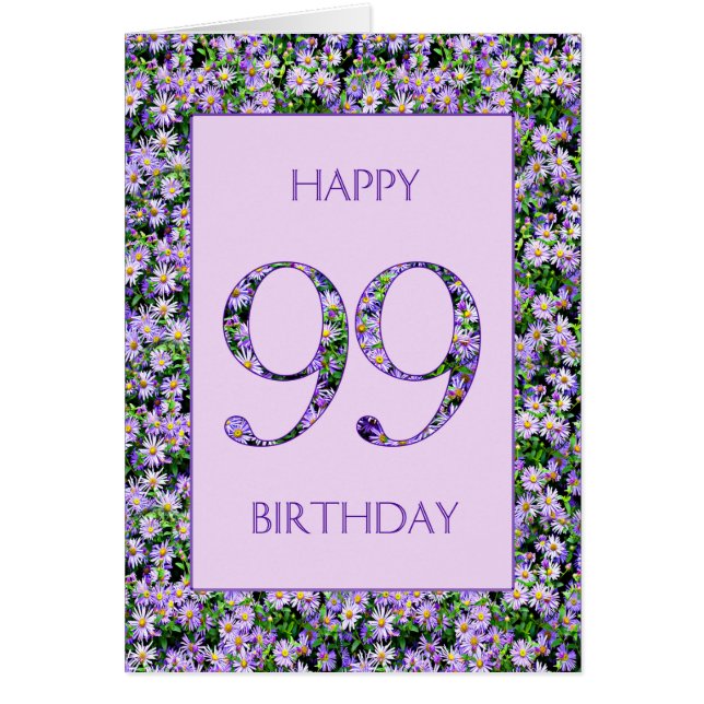 99e anniversaire de marguerites violettes (Devant)