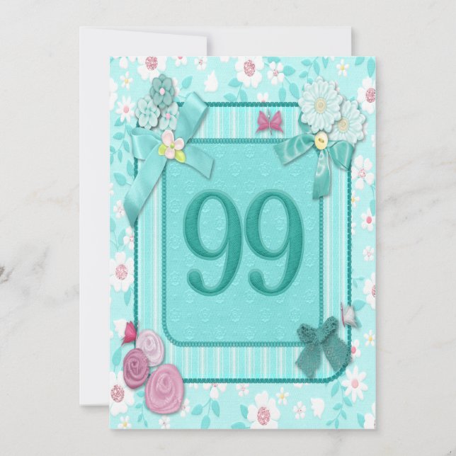 99e anniversaire invitation (Devant)