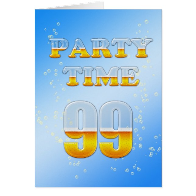 99e anniversaire invitation avec beaucoup de bière (Devant)