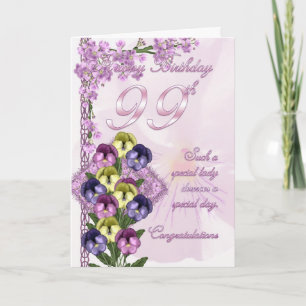 99e Carte Anniversaire Pour Une Dame Spéciale