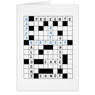 99th Birthday, Crossword Puzzle
