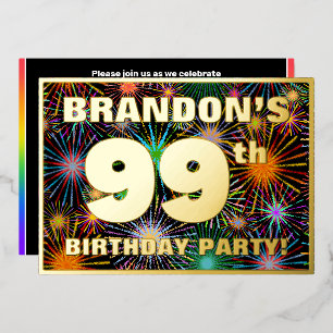 99th Birthday Party — Fun, Colourful Fireworks Loo