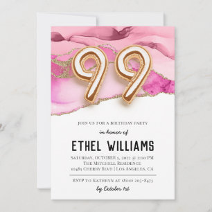 99th Birthday Party Invitation