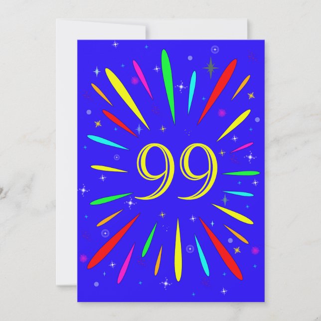 99th Birthday Party Invitation Explosion  (Front)