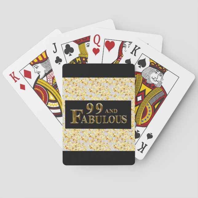 99th Birthday  Playing Cards (Back)