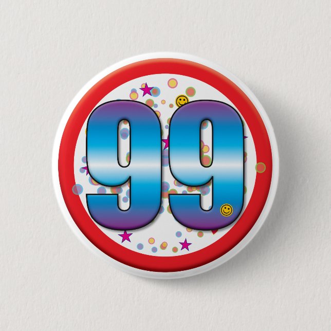 99th Birthday v2 2 Inch Round Button (Front)
