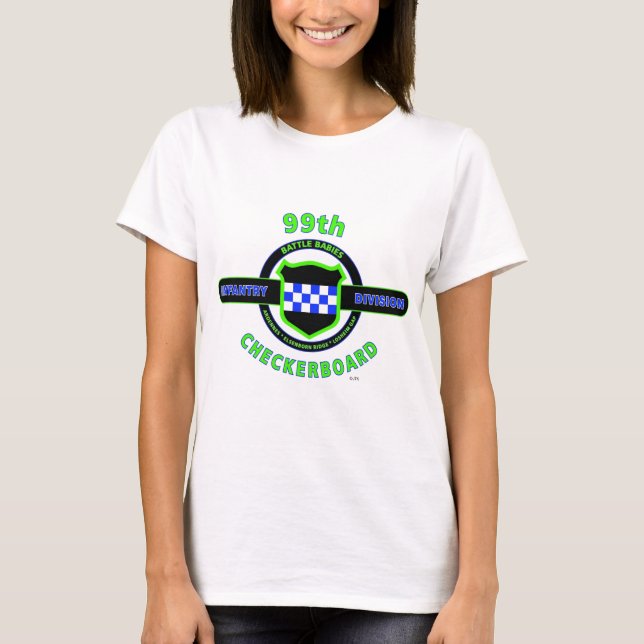 99TH INFANTRY DIVISION "CHECKERBOARD" DIVISION T-Shirt (Front)