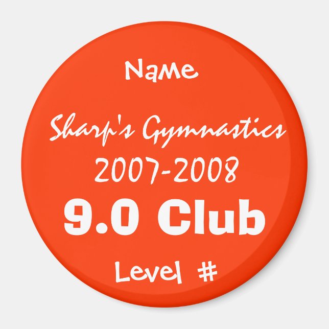 9,0 Magnet de club (Devant)