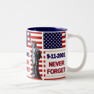 9-11-2001 Never Forget Two-Tone Coffee Mug