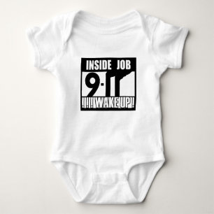 9-11 INSIDE JOB WAKE UP - 911 truth, truther Baby Bodysuit