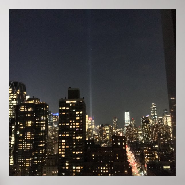 9-11 Memorial Lights NYC Poster (Front)